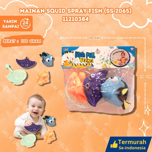 [11210384] (SS 2065) Mainan Squid Spray Fish 156pcs BX156