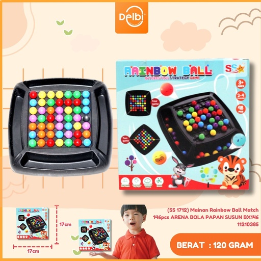 [11210385] (SS 1712) Mainan Rainbow Ball Match 146pcs ARENA BOLA PAPAN SUSUN BX146