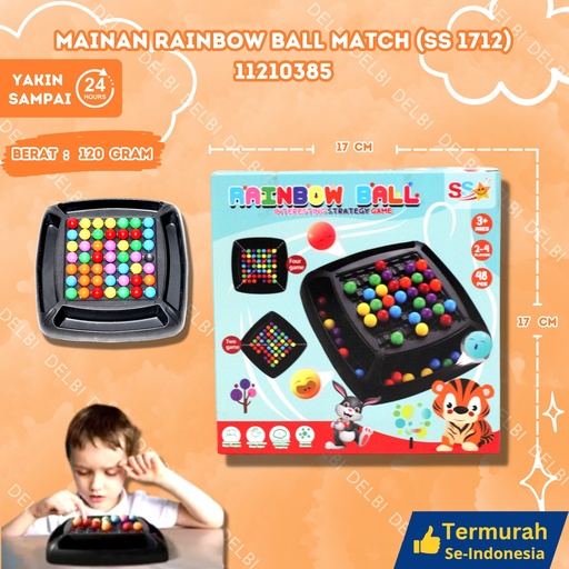 [11210385] (SS 1712) Mainan Rainbow Ball Match 146pcs ARENA BOLA PAPAN SUSUN BX146