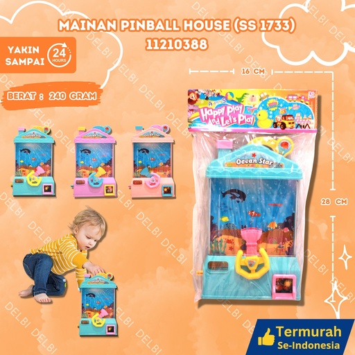 [11210388] (SS 1733) Mainan PinBall House 64pcs BOLA ARENA MESIN BX64