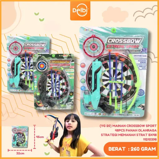 [11210398] (YG 20) MAINAN CROSSBOW SPORT 48PCS PANAH OLAHRAGA STRATEGI MEMANAH STRAT BX48