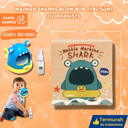 [CL000451573] (YB1761M) MAINAN SHARKS BLOW BUB 120PCS BX120