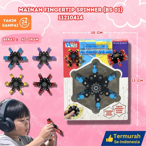 [11210414] (BS 01) MAINAN FINGERTIP SPINNER 210PCS KECIL BERPUTAR JARI FINGER BX210