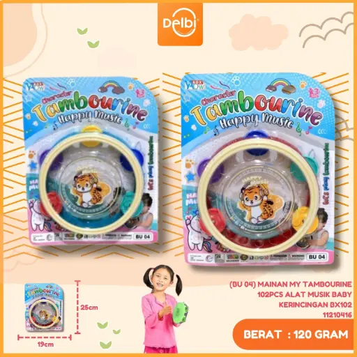 [11210416] (BU 04) MAINAN MY TAMBOURINE 102PCS ALAT MUSIK BABY KERINCINGAN BX102
