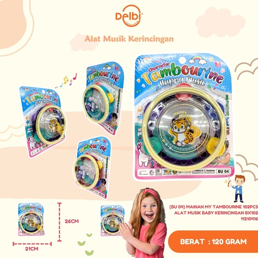 [11210416] (BU 04) MAINAN MY TAMBOURINE 102PCS ALAT MUSIK BABY KERINCINGAN BX102