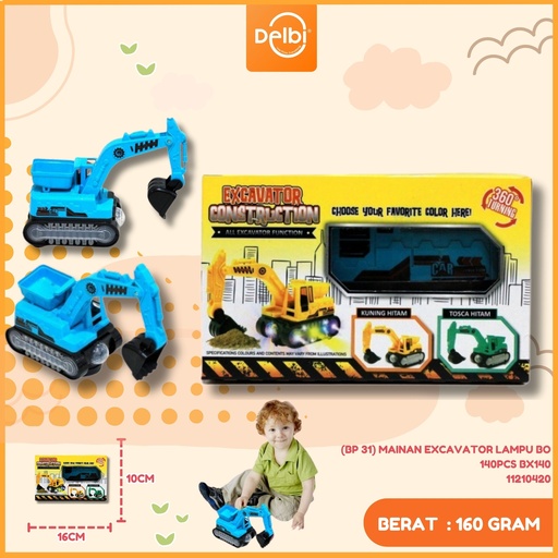 [11210420] (BP 31) MAINAN EXCAVATOR LAMPU BO 140PCS BX140