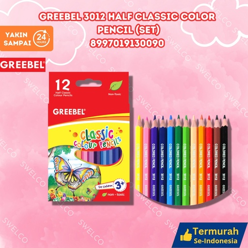 [8997019130090] GREEBEL 3012 HALF CLASSIC COLOR PENCIL (SET) PENSIL BX240 BX1