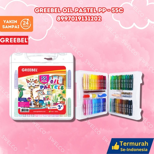 [8997019131202] GREEBEL OIL PASTEL PP 55C CRAYON CAT MINYAK BX24