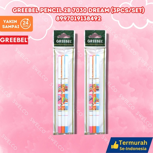 [8997019138492] GREEBEL PENCIL 2B 7030 DREAM (3PCS/SET) PENSIL BX1