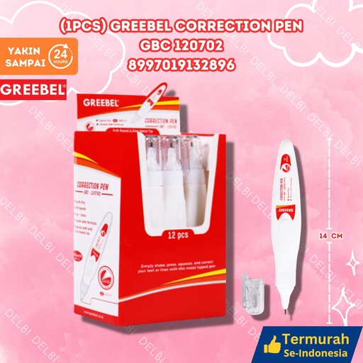 [8997019132896] (1PCS) GREEBEL CORRECTION PEN GBC 120702 TIPEX PANJANG CAIR BX432