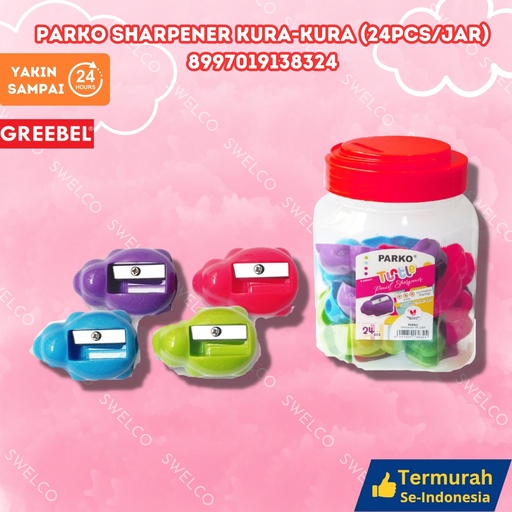 [8997019138324] PARKO SHARPENER KURA-KURA (24PCS/JAR) RAUTAN BX144