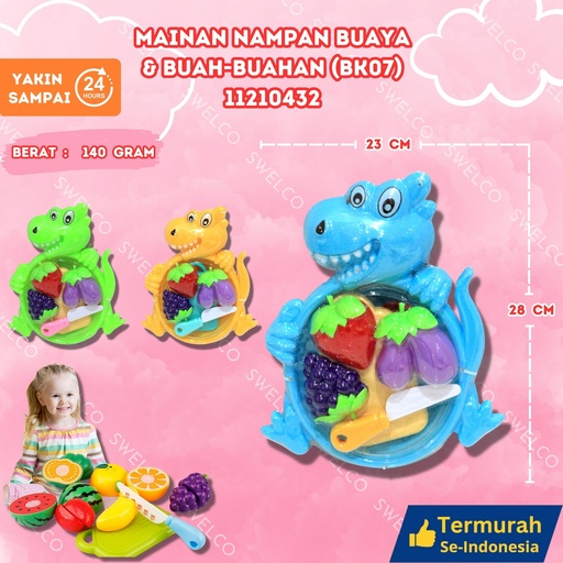 [11210432] (BK07) MAINAN NAMPAN BUAYA n BUAH-BUAHAN 66PCS BX66