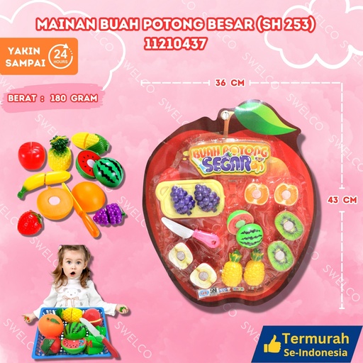 [11210437] (SH 253) MAINAN BUAH POTONG BESAR 84PCS BX84