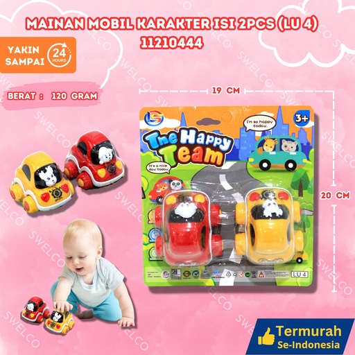 [11210444] (LU 4) MAINAN MOBIL KARAKTER ISI 2PCS 132PCS BX132