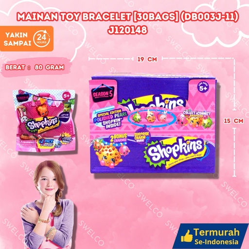 [J120148] (DB003J-11) MAINAN TOY BRACELET [30BAGS] 1440PCS BX1440