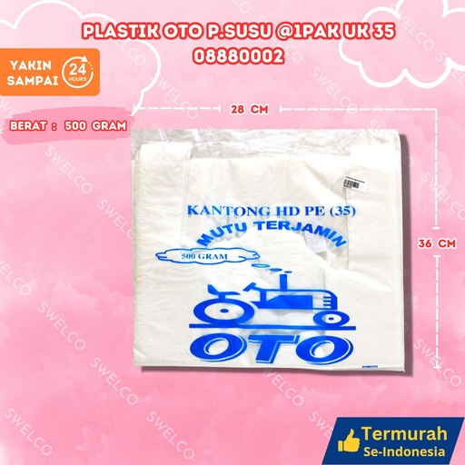 [08880002] PLASTIK OTO P.SUSU (1PAK UK 35 KRESEK KANTONG RETAIL
