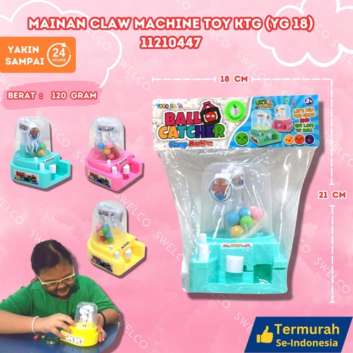 [11210447] (YG 18) MAINAN CLAW MACHINE TOY KTG 112PCS BOLA ARENA PLASTIK CAPIT MESIN BX112