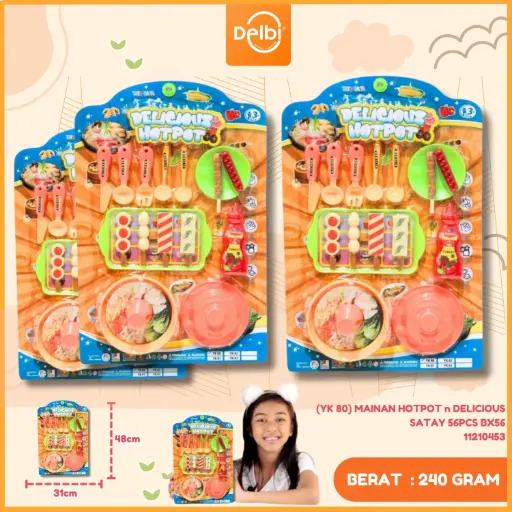 [11210453] (YK 80) MAINAN HOTPOT n DELICIOUS SATAY 56PCS BX56