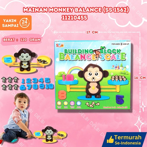 [11210455] (SS 1562) MAINAN MONKEY BALANCE SCALE 96PCS EDUKASI DUS BX96