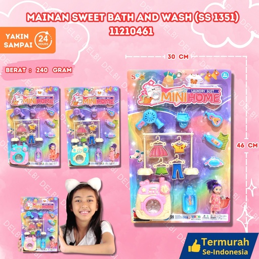 [11210461] (SS 1351) MAINAN SWEET BATH AND WASH 60PCS BX60