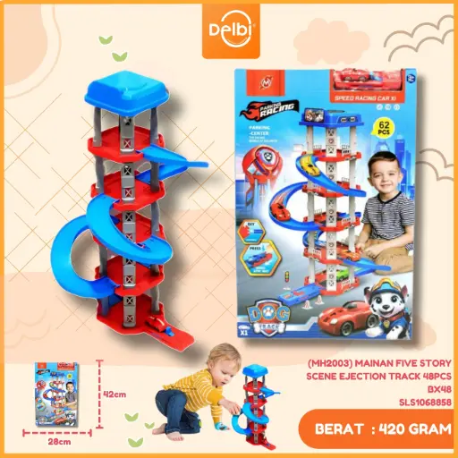 [SLS1068858] (MH2003) MAINAN FIVE STORY SCENE EJECTION TRACK 48PCS BX48