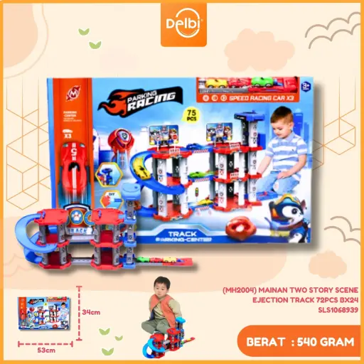 [SLS1068939] (MH2004) MAINAN TWO STORY SCENE EJECTION TRACK 72PCS BX24