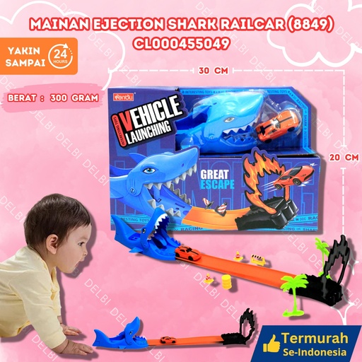 [CL000455049] (8849) MAINAN EJECTION SHARK RAILCAR 60PCS BX60