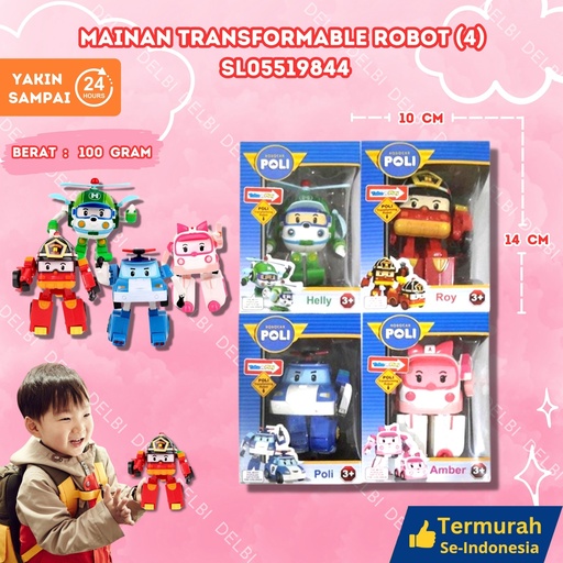 [SL05519844] (868) MAINAN TRANSFORMABLE ROBOT (4) 96PCS BERUBAH MOBIL BX96