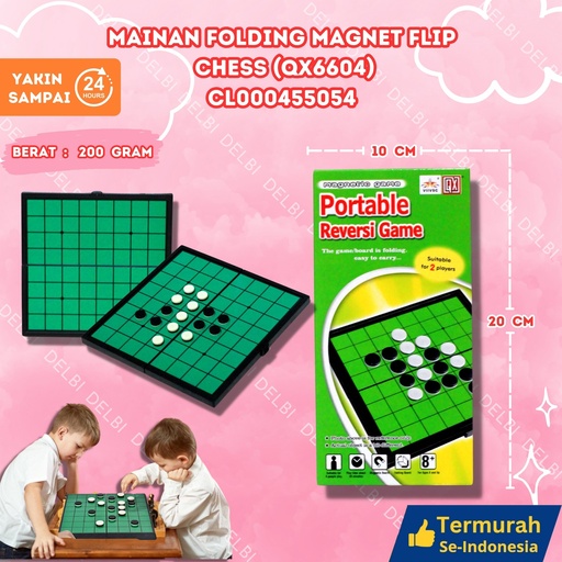 [CL000455054] (QX6604) MAINAN FOLDING MAGNET FLIP CHESS 144PCS CATUR BOARD BX144