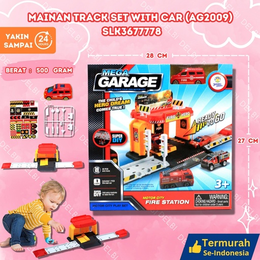 [SLK3677778] (AG2009) MAINAN TRACK SET WITH CAR 36PCS BESAR ARENA MOBIL DUS TRUCK BX36