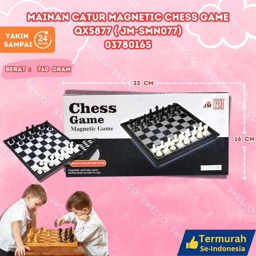 [03780165] ( JM-SMN077) MAINAN CATUR MAGNETIC CHESS GAME QX5877 48PCS BX48