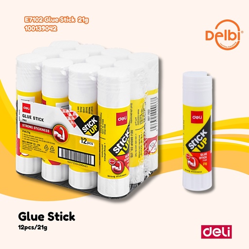 [100139042] DELI E7102 Glue Stick 21g LEM BX12 BX384