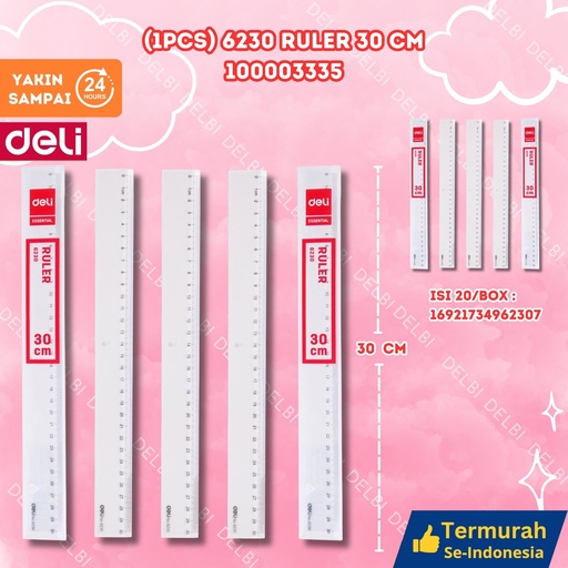 [100003335] (1PCS) 6230 Ruler 30cm DELI PENGGARIS BX400 BX20