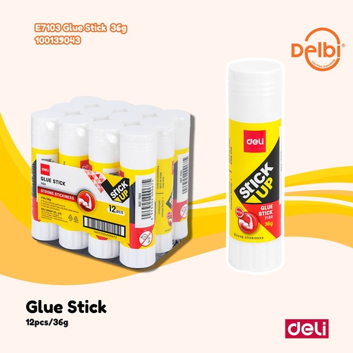 [100139043] DELI E7103 Glue Stick 36g LEM BX12