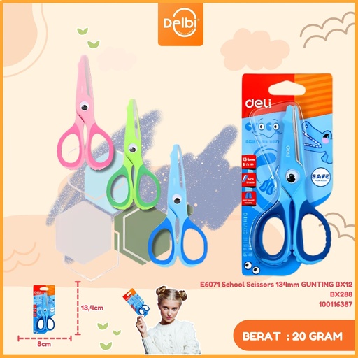[100116387] E6071 School Scissors 134mm GUNTING BX12 BX288