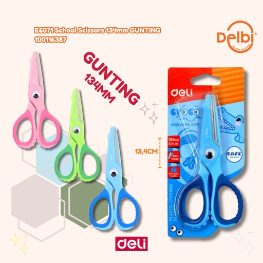 [100116387] E6071 School Scissors 134mm GUNTING