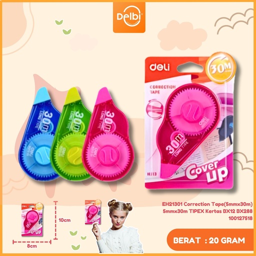 [100127518] EH21301 Correction Tape(5mmx30m) 5mmx30m TIPEX Kertas BX12 BX288