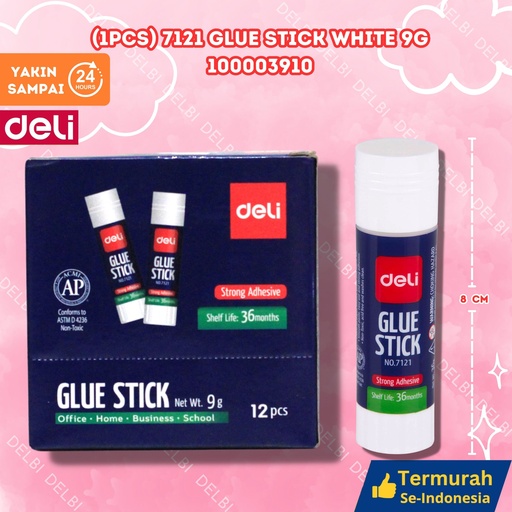 [100003910] (1PCS) 7121 Glue Stick White 9g DELI LEM KERTAS BX12