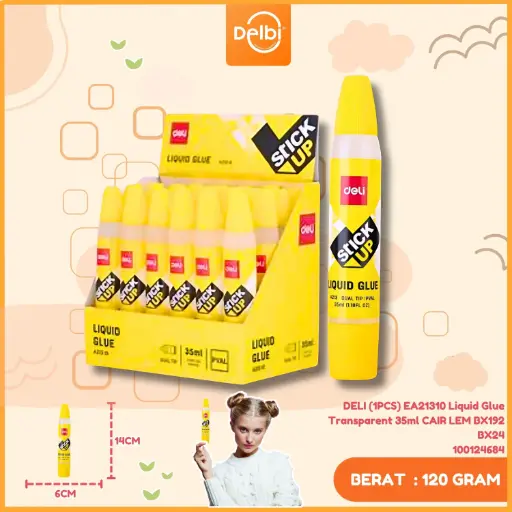 [100124684] DELI (1PCS) EA21310 Liquid Glue Transparent 35ml CAIR LEM BX192 BX24
