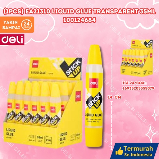 [100124684] DELI (1PCS) EA21310 Liquid Glue Transparent 35ml CAIR LEM BX192 BX24
