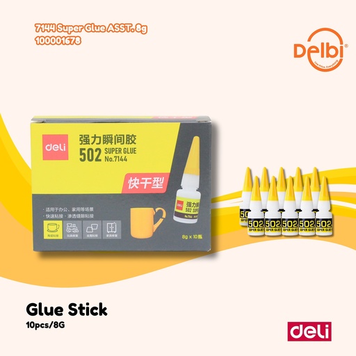 [100001678] DELI 7144 Super Glue ASST. 8g LEM BX10