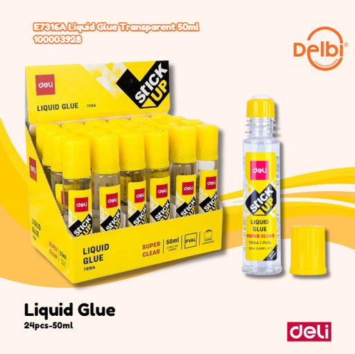 [100003928] DELI E7316A Liquid Glue Transparent 50ml LEM BX24