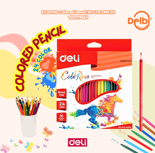 [100019654] DELI EC00120 Colored Pencil 24 COLORS PENSIL BX24