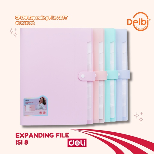 [100161382] DELI CF698 Expanding File ASST. x MAP BX36