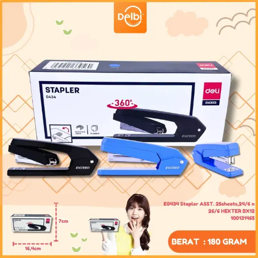 [100131465] E0434 Stapler ASST. 25sheets,24/6 n 26/6 HEKTER BX12