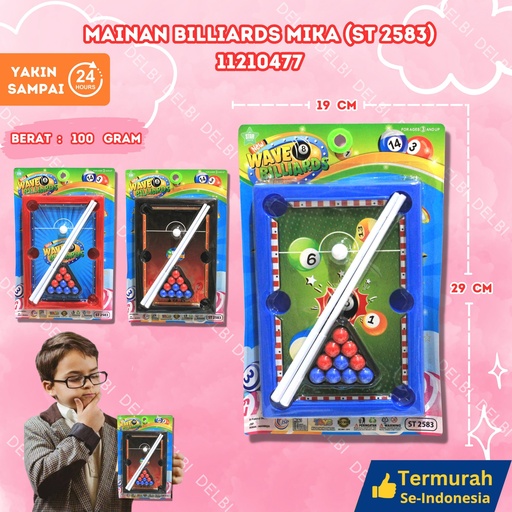 [11210477] (ST 2583) MAINAN BILLIARDS MIKA BOLA ARENA BILLIARD PAPAN STICK SODOK BX120