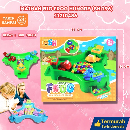 [11210486] (SH 296) MAINAN BIG FROG HUNGRY 44PCS DUS KODOK PENCET BX44