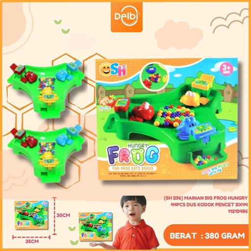 [11210486] (SH 296) MAINAN BIG FROG HUNGRY 44PCS DUS KODOK PENCET BX44