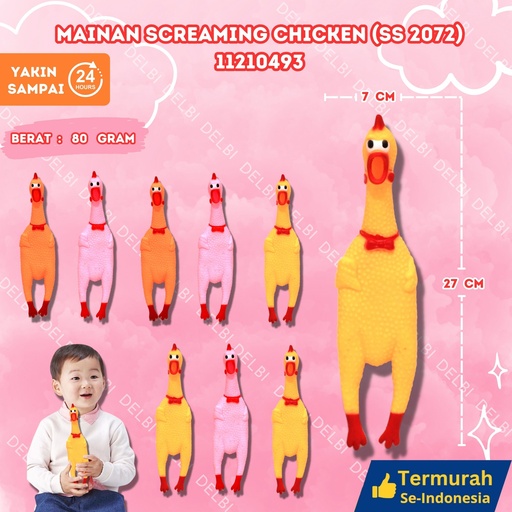 [11210493] (SS 2072) MAINAN SCREAMING CHICKEN 198PCS BX198