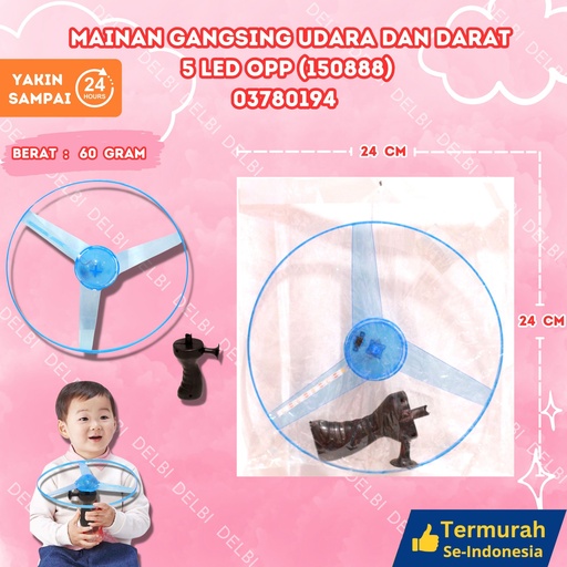 [03780194] (150888) MAINAN GANGSING UDARA DAN DARAT 5 LED OPP 240PCS BX240